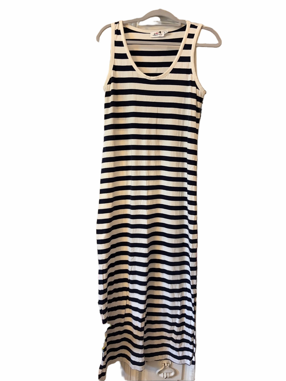 Vineyard Vines sleeveless Tee shirt dress navy / white horizontal stripe. M